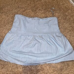 NWT Edikted Blue Strapless Top and Skort Set size L